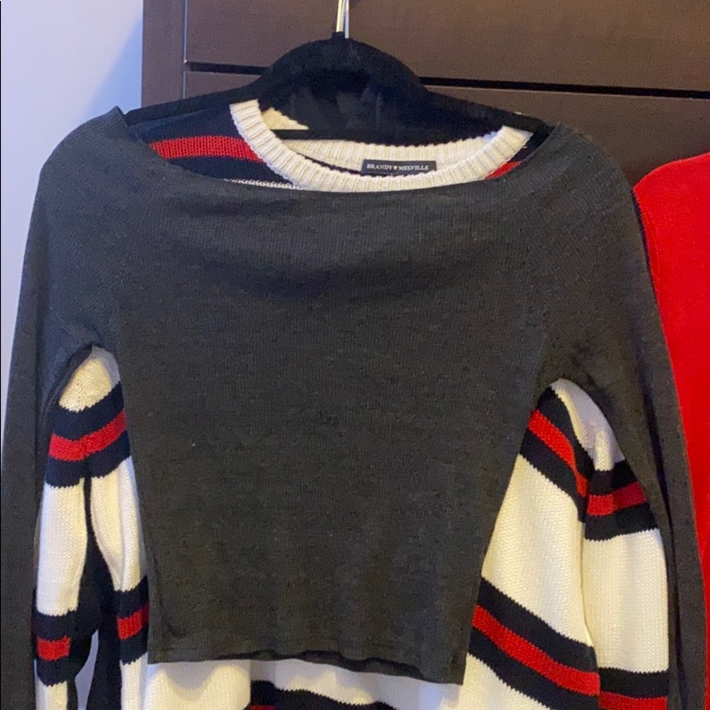 Brandy Melville off the shoulder long sleeve top